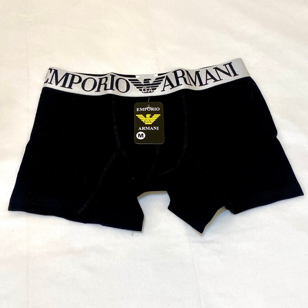EMPORIO ARMANI BRAND NEW WITH TAGS TRUNKS UNDERWEAR BLACK COLOR SIZE MEDIUM